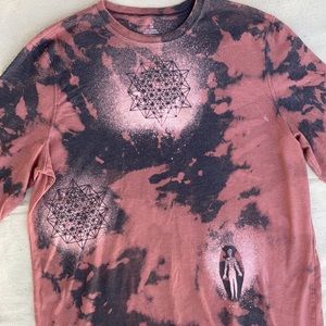 Grid of Life shirt: Astral projection : Metatron: tie dye : OOAK